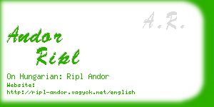 andor ripl business card